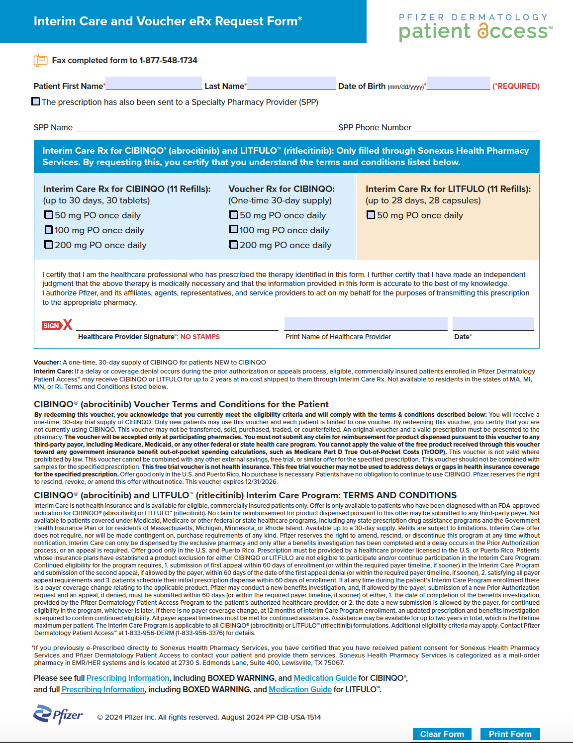 Pfizer Dermatology Patient Access™ HCP Portal Guide